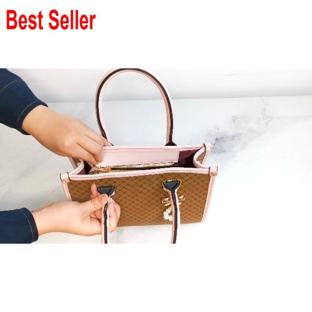PU Leather 3-Piece Handbag Set with Tote, Satchel & Wallet - Picture 7 of 7